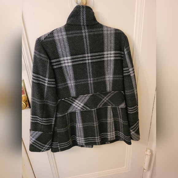 Esprit Gray Plaid Peacoat - Picture 8 of 8